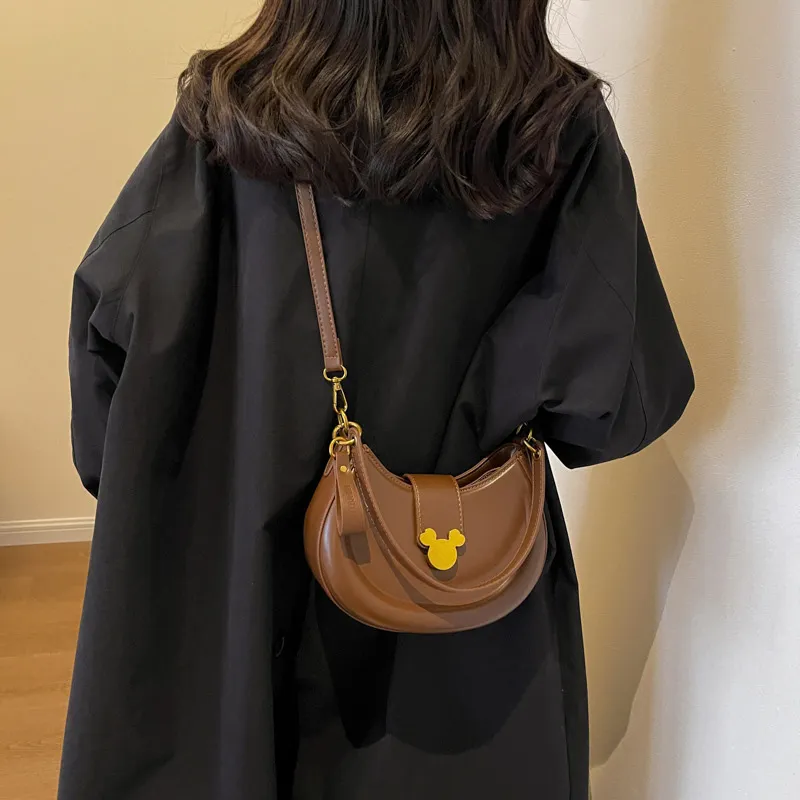 JANE KLAIN PU Saddle Bag Shoulder Bag Crossbody Bag Handbag Regular Women's Black/Brown-6