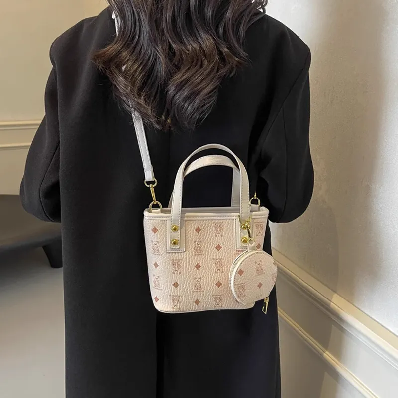JANE KLAIN Synthetic Leather Handbags Crossbody Bags Regular Women's Brown/Pink/Ecru/White & Black-19