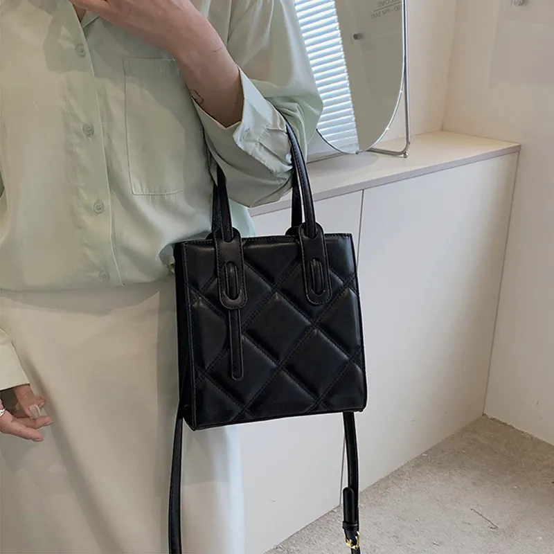JANE KLAIN PU Tote Bag, Shopping Bag, Shoulder Bag, Crossbody Bag, Handbag Small Size Women's Pink/Brown/White/Black-5