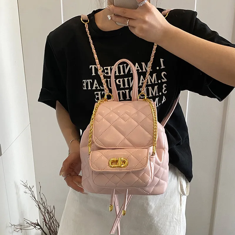 JANE KLAIN Synthetic Leather Backpack Regular Women's White/Pink/Black-7