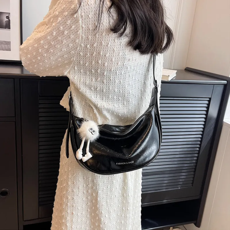 JANE KLAIN PU Dumpling Bag Shoulder Bag Crossbody Bag Medium Size Women's Multicolor-5