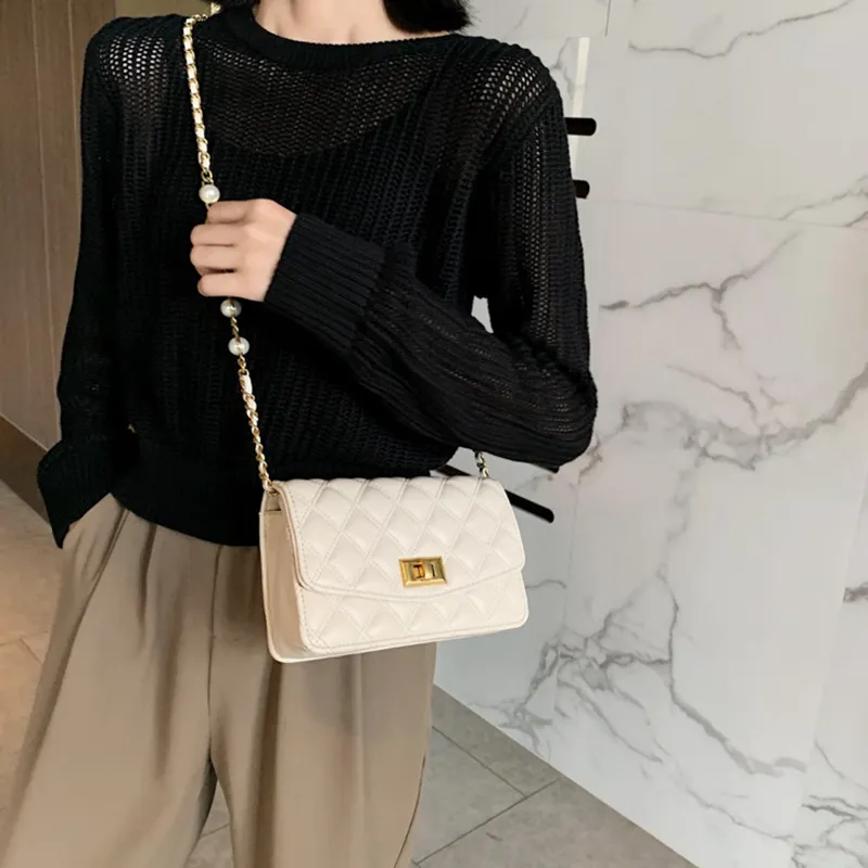 JANE KLAIN PU Shoulder Bag Crossbody Bag Regular Unisex Black/White-5