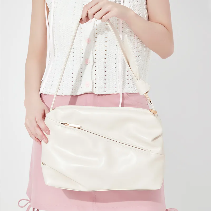 JANE KLAIN PU Tote Bag, Shoulder Bag Women's Pink/Ecru-9