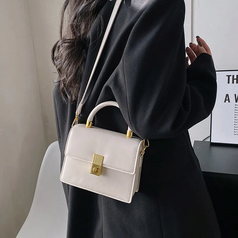 JANE KLAIN PU Small Square Bag One Shoulder Handbag Regular Women's White/Black/Coffee-2