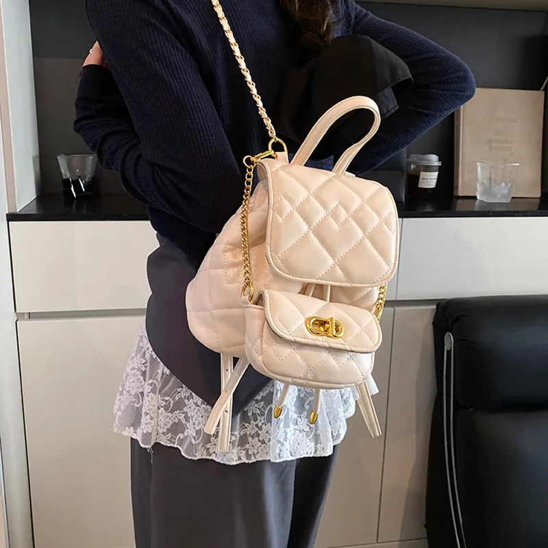 JANE KLAIN Synthetic Leather Backpack Regular Women's White/Pink/Black-1