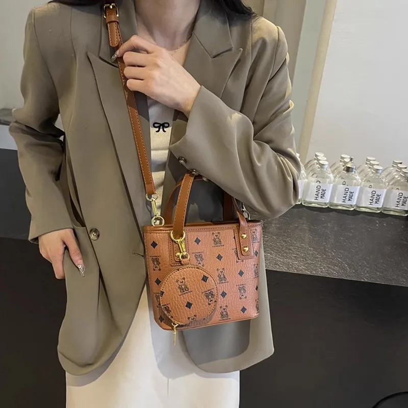 JANE KLAIN Synthetic Leather Handbags Crossbody Bags Regular Women's Brown/Pink/Ecru/White & Black-7