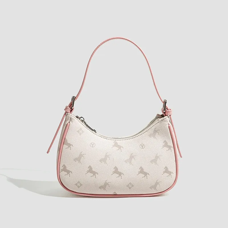 JANE KLAIN Synthetic Leather Shoulder Bag Regular Women's Lake Blue/Peach Pink/Mocha-3