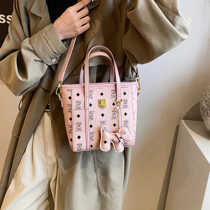 JANE KLAIN Synthetic Leather Crossbody Bag, Shoulder Bag Tubas Women's Brown/Black/Pink/White-34