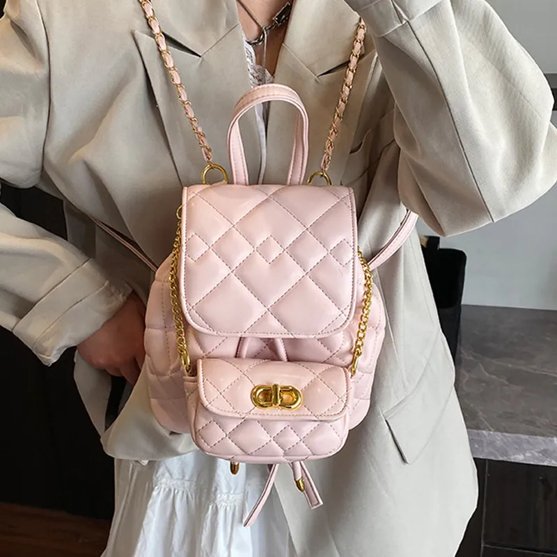 JANE KLAIN Synthetic Leather Backpack Regular Women's White/Pink/Black-8