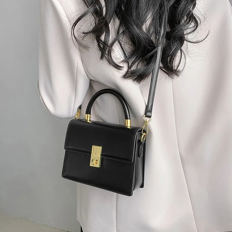 JANE KLAIN PU Small Square Bag One Shoulder Handbag Regular Women's White/Black/Coffee-12