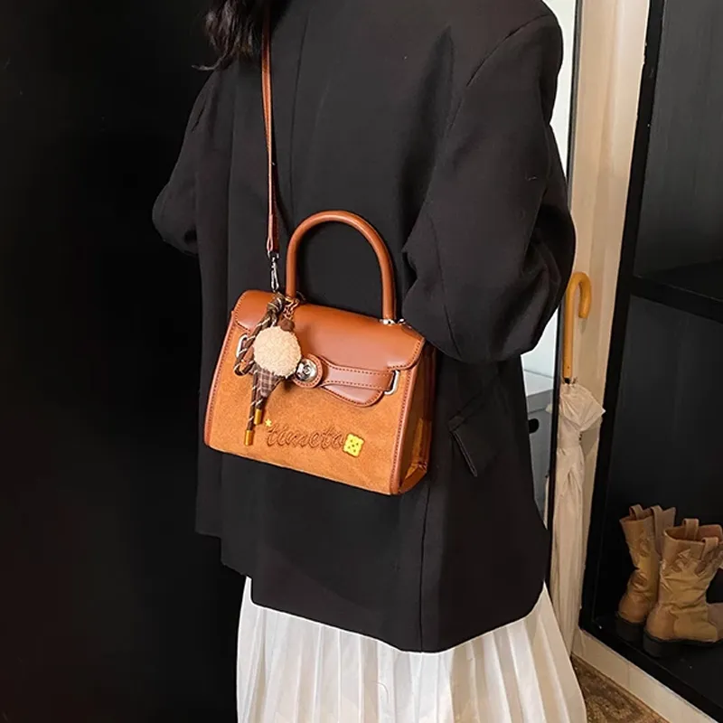 JANE KLAIN Synthetic Leather Handbag Regular Women's Brown/Coffee-6
