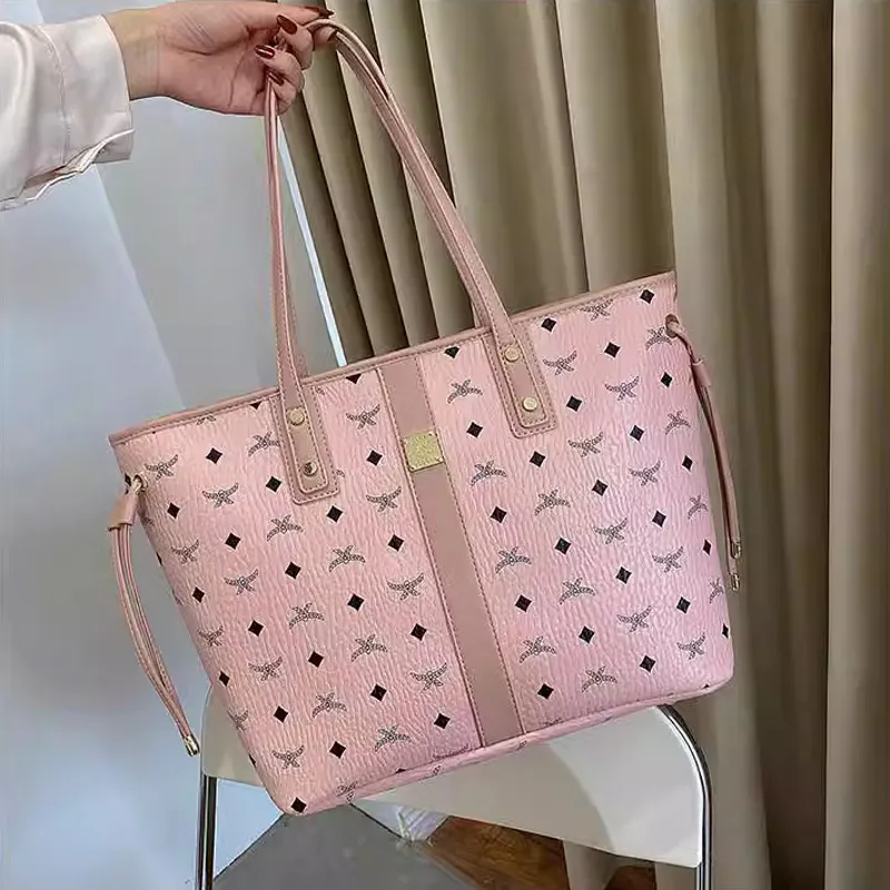 JANE KLAIN Synthetic Leather Tote Handbag Shoulder Bag Tubas Women's Caramel/Milk White/Pink/Black-18