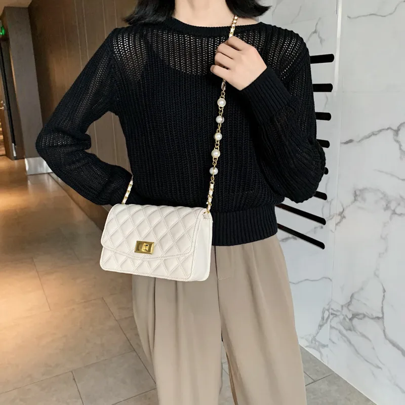JANE KLAIN PU Shoulder Bag Crossbody Bag Regular Unisex Black/White-6