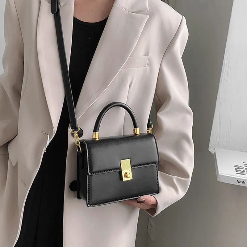 JANE KLAIN PU Small Square Bag One Shoulder Handbag Regular Women's White/Black/Coffee-9