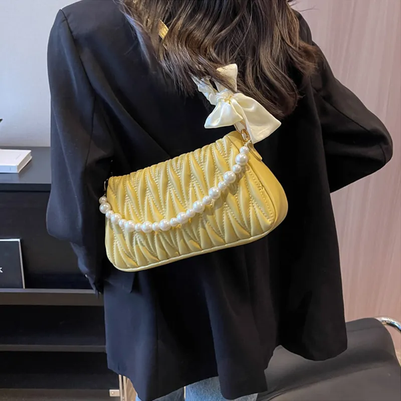 JANE KLAIN PU Handbag Shoulder Bag Crossbody Bag Small Size Women's Ecru/Yellow/Kiwi Green-3