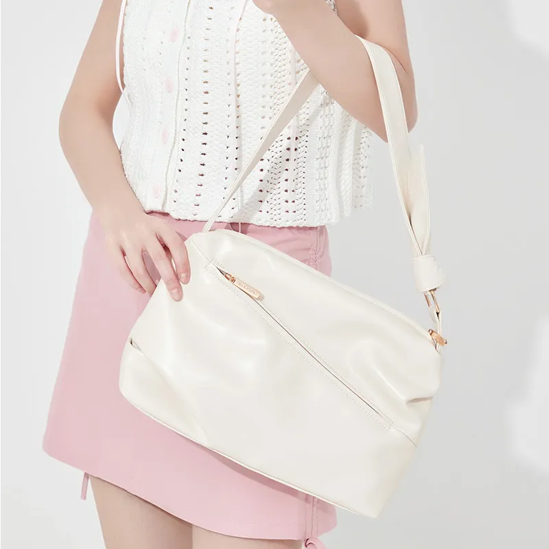 JANE KLAIN PU Tote Bag, Shoulder Bag Women's Pink/Ecru-8