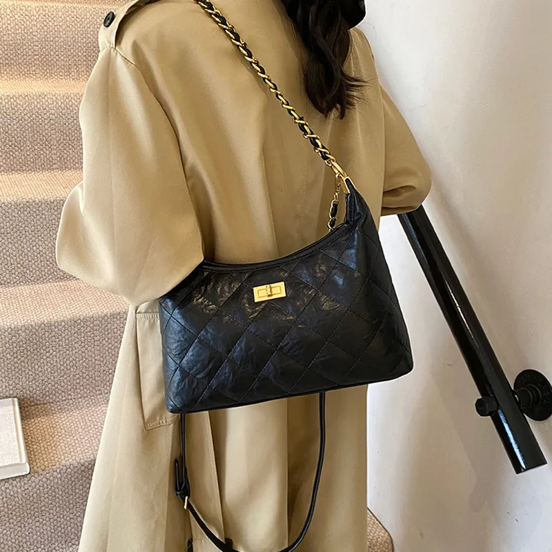 JANE KLAIN Synthetic Leather Shoulder Bag Crossbody Bag Regular Women's Black-1