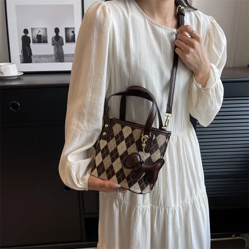 JANE KLAIN Synthetic Leather + Fabric Crossbody Bag Small Size Women's Multicolor-3