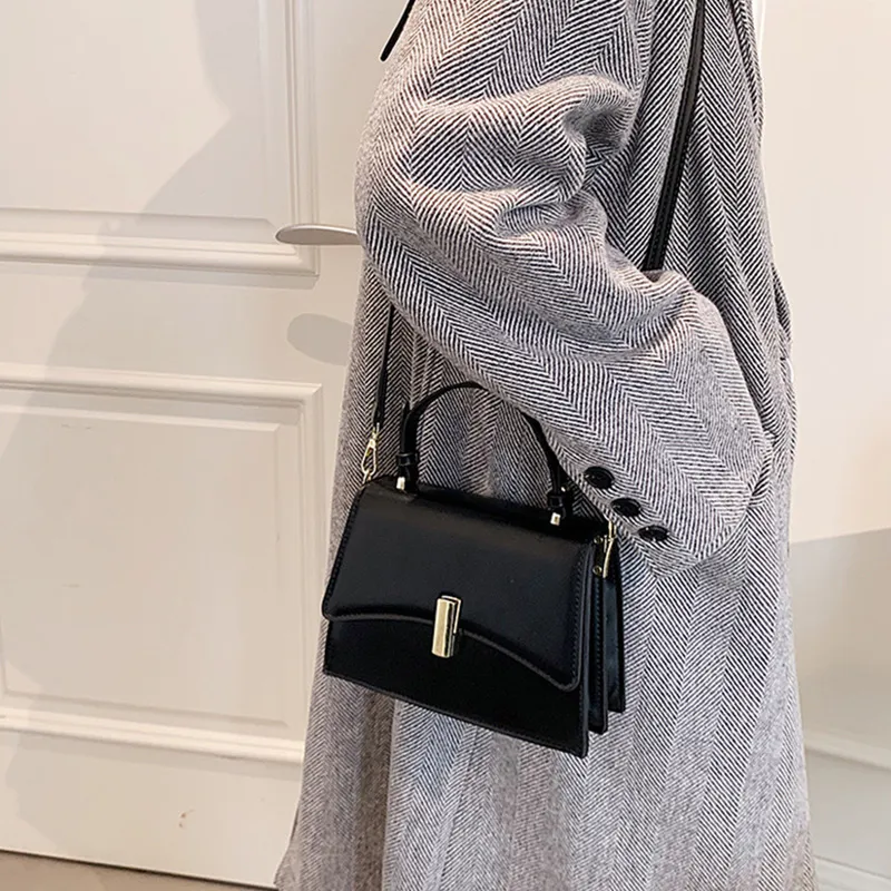 JANE KLAIN Synthetic Leather Handbags Shoulder Bag Crossbody Bag Small Size Women's Black/Coffee-4