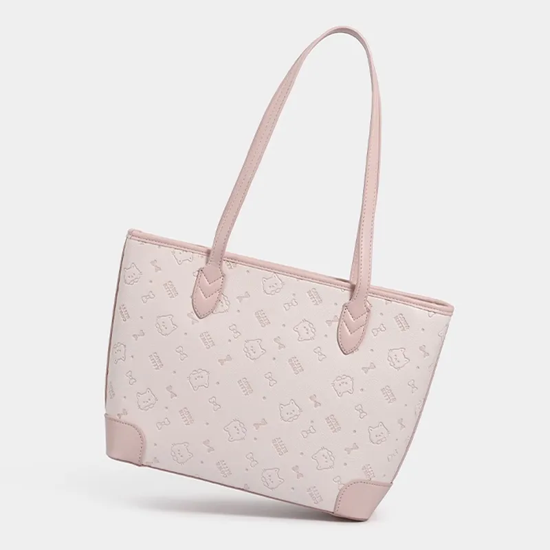 JANE KLAIN Synthetic Leather Tote Bag, Shopping Bag, Shoulder Bag Regular Women's Cherry Blossom Pink-6