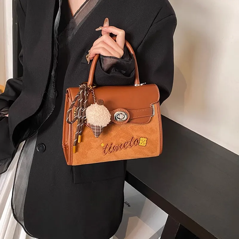 JANE KLAIN Synthetic Leather Handbag Regular Women's Brown/Coffee-5