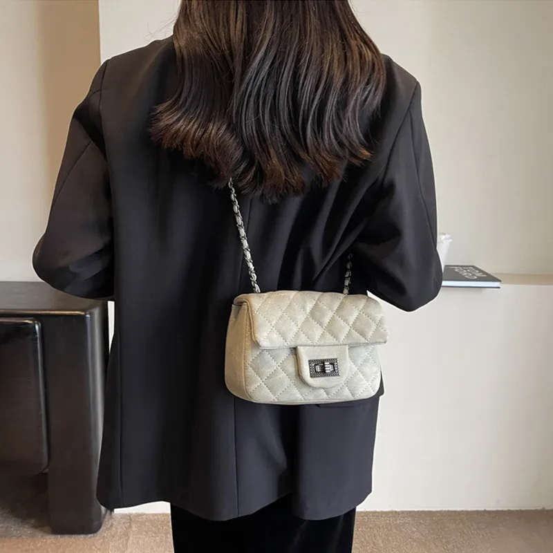 JANE KLAIN PU Shoulder Bag Crossbody Bag Small Square Bag Regular Women's Black/White/Blue-10