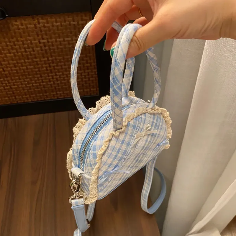 JANE KLAIN Denim Crossbody Bag Mini Women's Light Blue-5