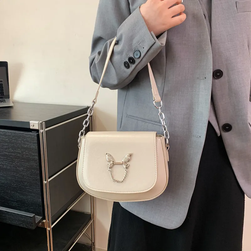 JANE KLAIN Synthetic Leather Handbag Regular Unisex White/Black-1