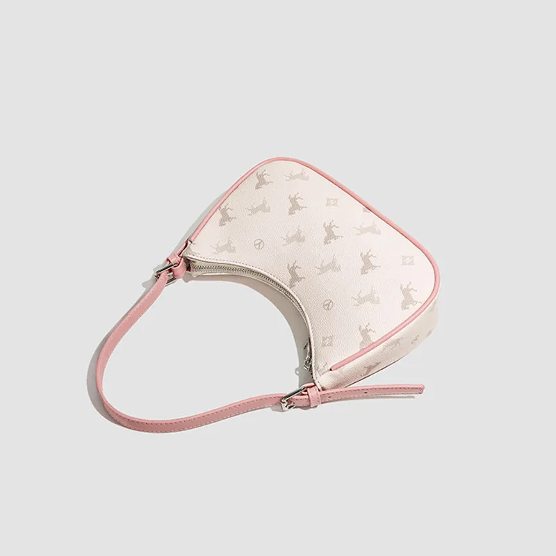 JANE KLAIN Synthetic Leather Shoulder Bag Regular Women's Lake Blue/Peach Pink/Mocha-7