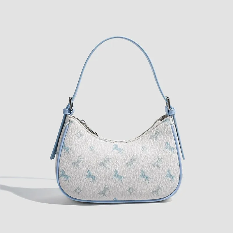 JANE KLAIN Synthetic Leather Shoulder Bag Regular Women's Lake Blue/Peach Pink/Mocha-1