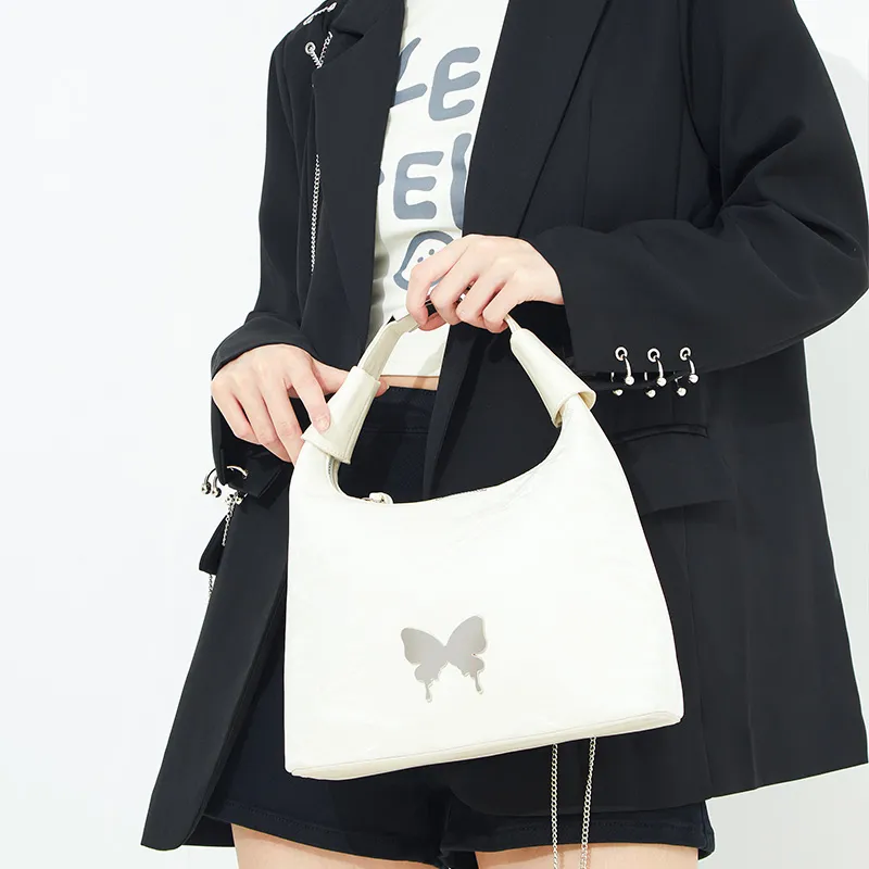 JANE KLAIN Synthetic Leather Shoulder Bag, Crossbody Bag, Handbag Regular Women's White/Black/Brown-2