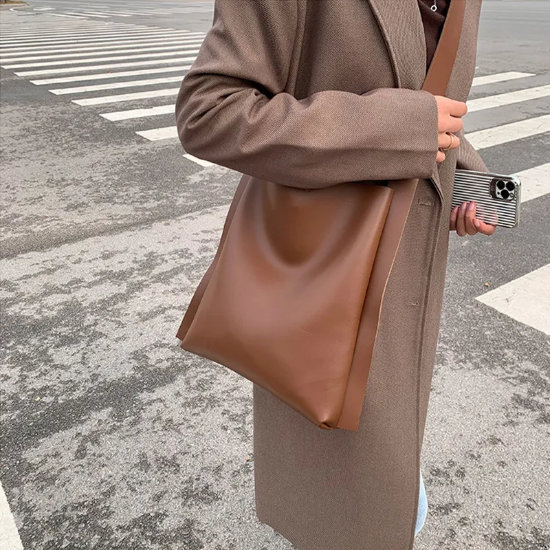 JANE KLAIN Synthetic Leather Shoulder Bag Crossbody Bag Regular Women's Brown/Ecru/Khaki/Black-2
