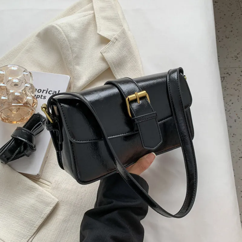 JANE KLAIN PU Small Square Bag Shoulder Bag Women's Black/Coffee/White-4