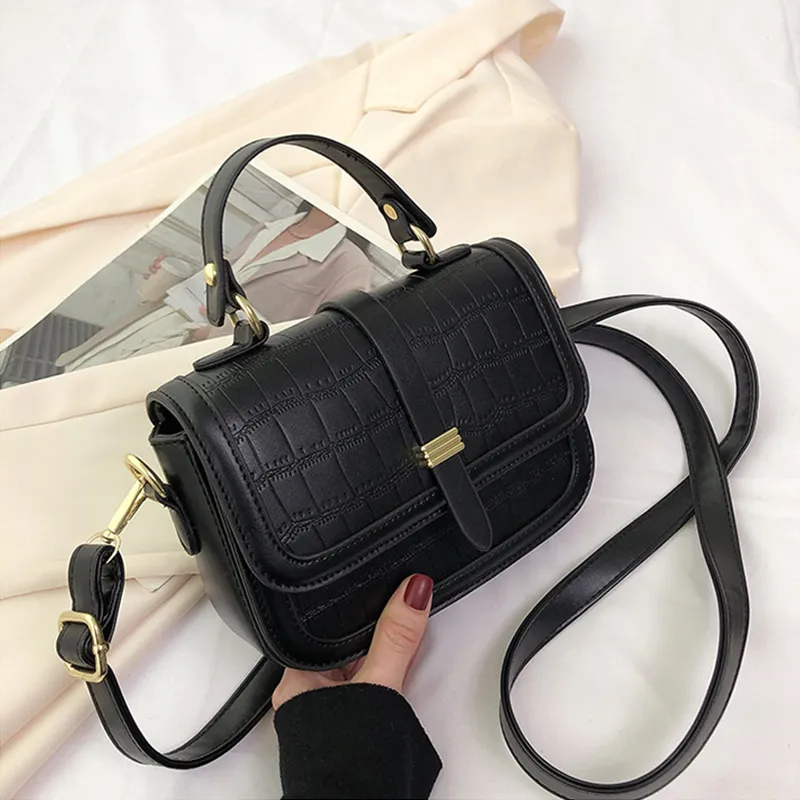JANE KLAIN PU Small Square Bag, Shoulder Bag, Crossbody Bag, Handbag Small Size Women's White & Brown/Black-13