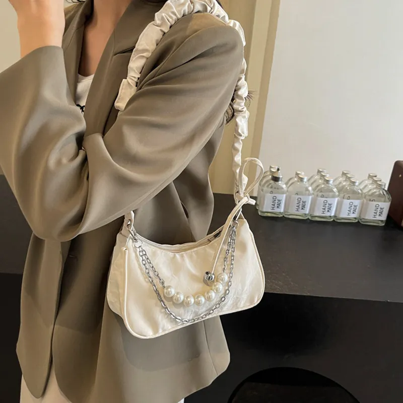 JANE KLAIN Synthetic Leather One Shoulder Underarm Handbag Regular Women's Ecru/Black/Green/Pink-9