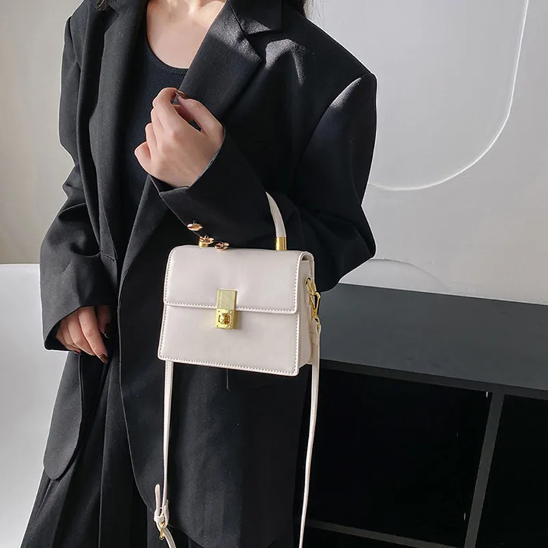 JANE KLAIN PU Small Square Bag One Shoulder Handbag Regular Women's White/Black/Coffee-4
