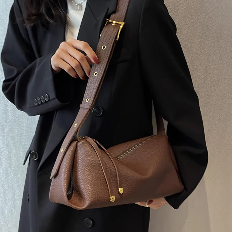 JANE KLAIN Synthetic Leather Shoulder Bag Women's White/Coffee/Black-2