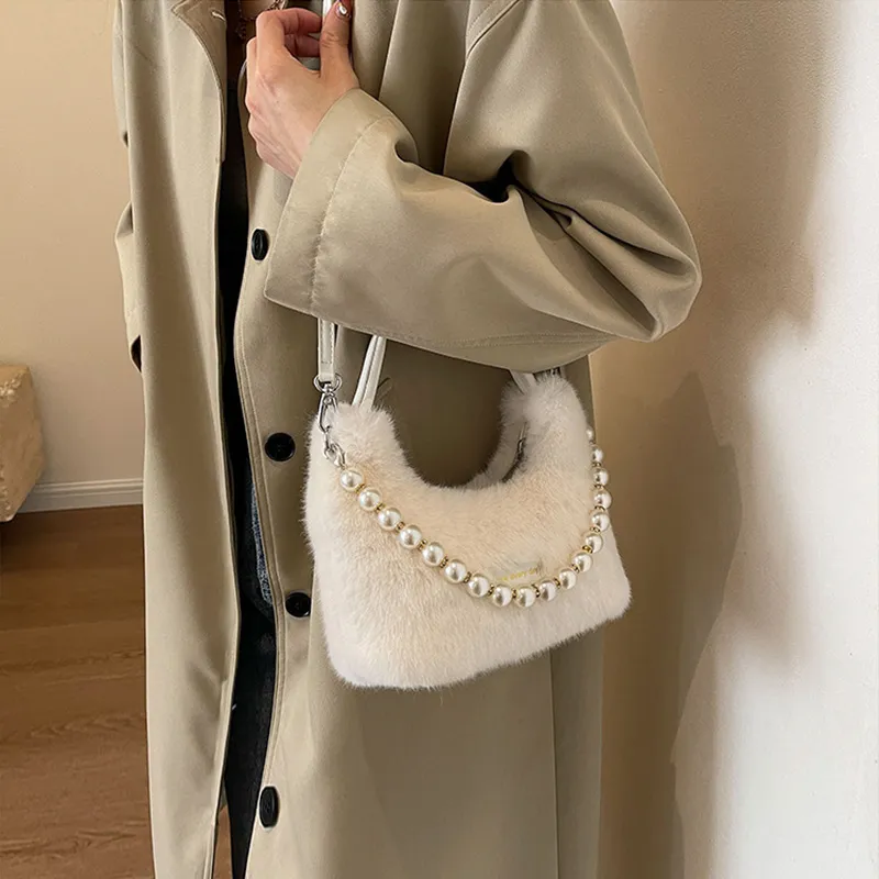 JANE KLAIN PU Laminated Textile Portable Shoulder Bag Crossbody Bag Handbag Regular Women's Ecru/Khaki-3