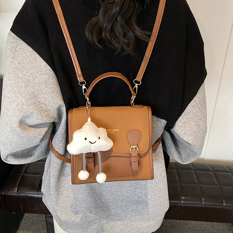 JANE KLAIN Synthetic Leather Backpack Regular Women's Brown/Khaki/Coffee-1