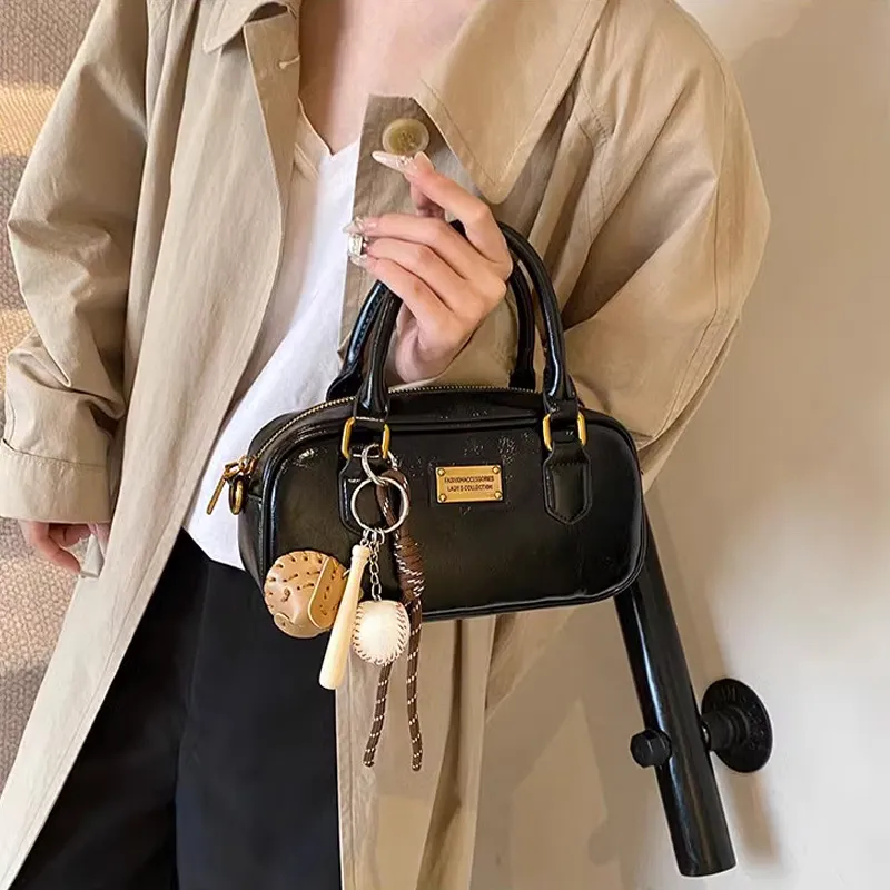 JANE KLAIN Synthetic Leather Crossbody Handbags Regular Women's Black/Coffee-6