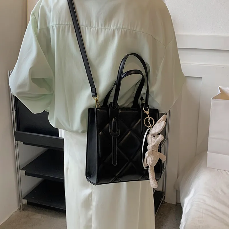 JANE KLAIN PU Tote Bag, Shopping Bag, Shoulder Bag, Crossbody Bag, Handbag Small Size Women's Pink/Brown/White/Black-2