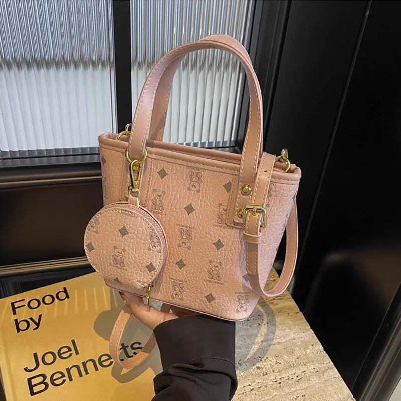 JANE KLAIN Synthetic Leather Handbags Crossbody Bags Regular Women's Brown/Pink/Ecru/White & Black-16