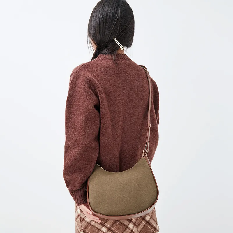 JANE KLAIN Synthetic Leather Shoulder Bag Crossbody Bag Regular Women's Green/Brown/Blue-1