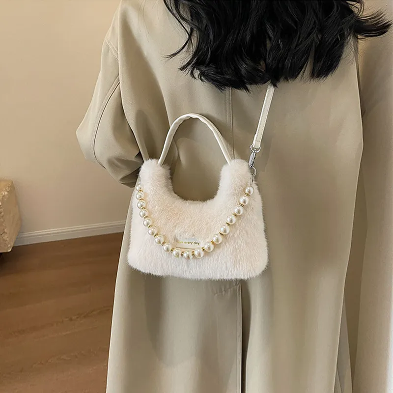 JANE KLAIN PU Laminated Textile Portable Shoulder Bag Crossbody Bag Handbag Regular Women's Ecru/Khaki-2