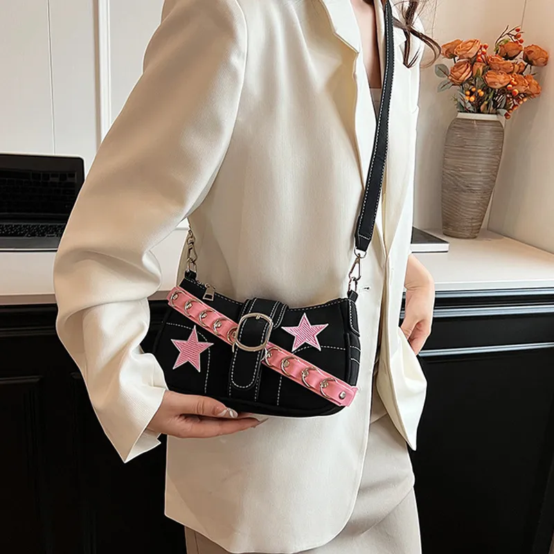 JANE KLAIN Synthetic Leather Shoulder Bag Regular Women's Silver/Pink-11