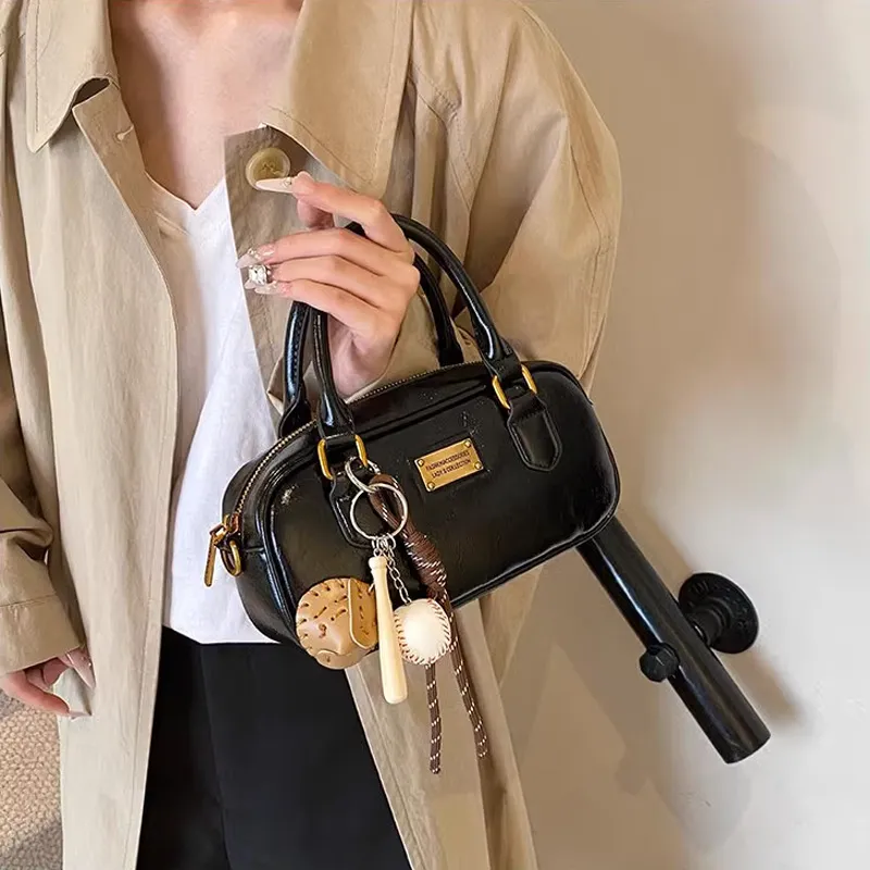 JANE KLAIN Synthetic Leather Crossbody Handbags Regular Women's Black/Coffee-5