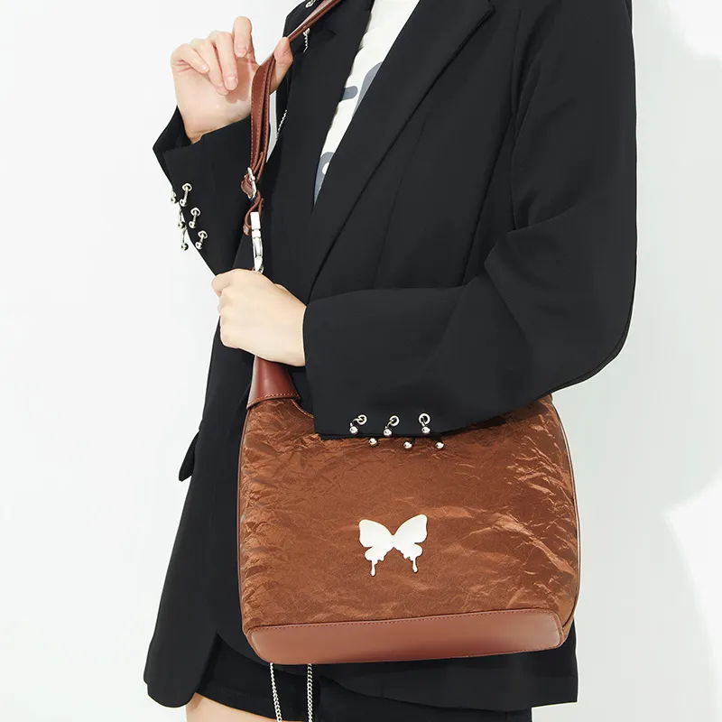 JANE KLAIN Synthetic Leather Shoulder Bag, Crossbody Bag, Handbag Regular Women's White/Black/Brown-7
