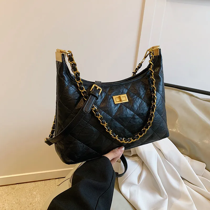 JANE KLAIN Synthetic Leather Shoulder Bag Crossbody Bag Regular Women's Black-5