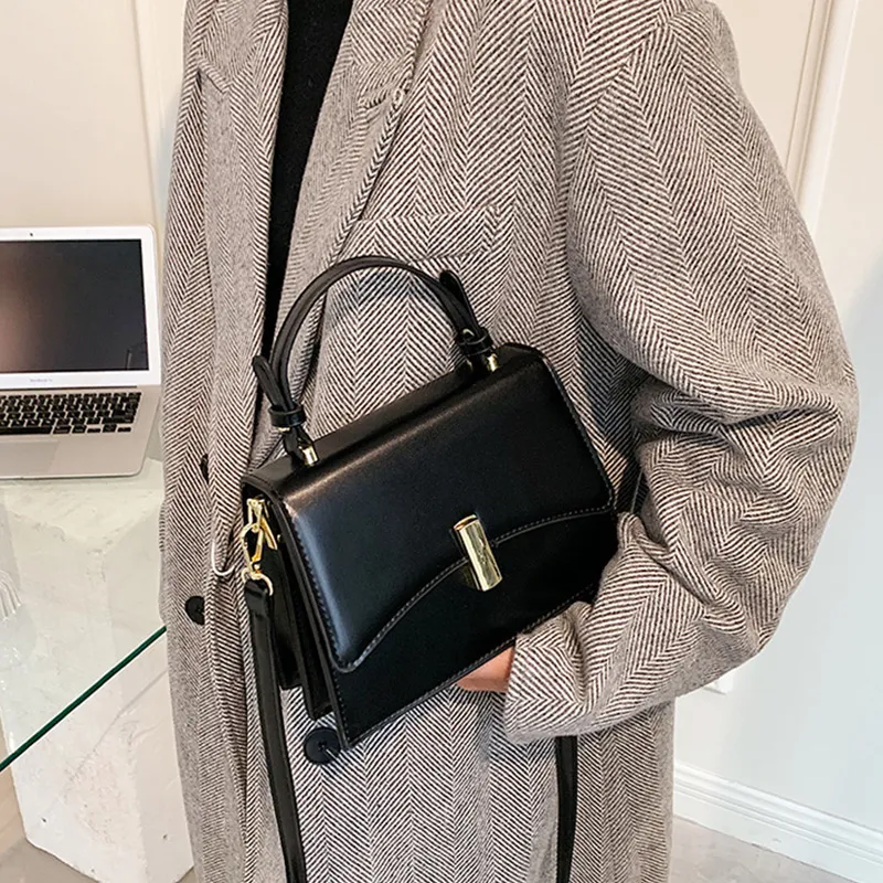 JANE KLAIN Synthetic Leather Handbags Shoulder Bag Crossbody Bag Small Size Women's Black/Coffee-3
