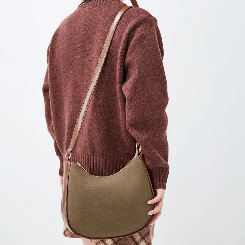 JANE KLAIN Synthetic Leather Shoulder Bag Crossbody Bag Regular Women's Green/Brown/Blue-3